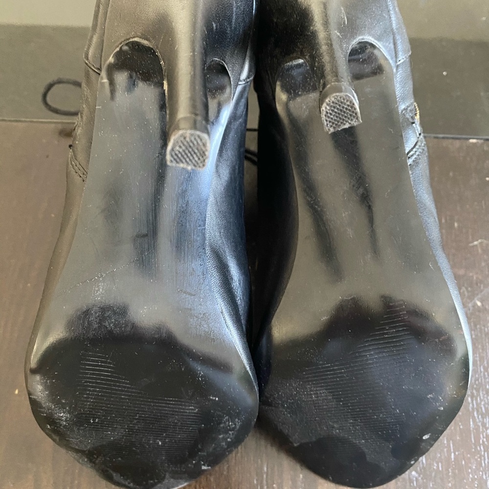 Black Steve Madden Strap Open Toe Booties - image 6